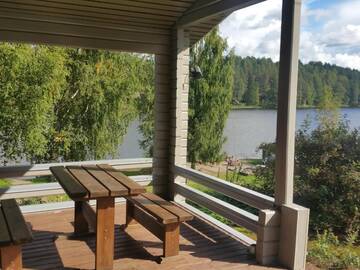 Фото номера Коттедж с 2 спальнями Кемпинги Mansikkaharju Holiday Camp г. Леппявирта 6